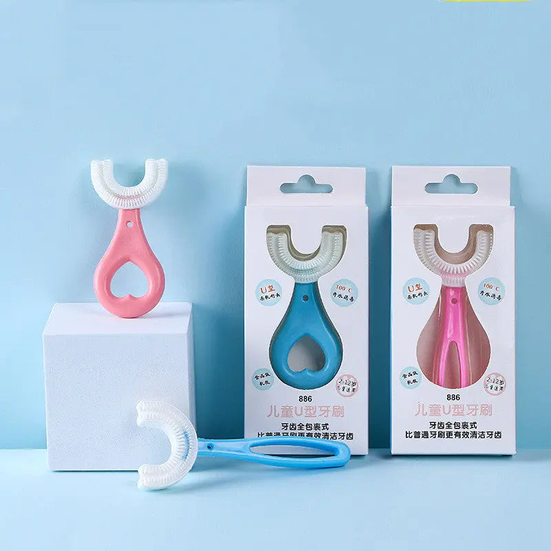 U shaped toothbrush - فرشاة السيليكون للاطفال Shopzz