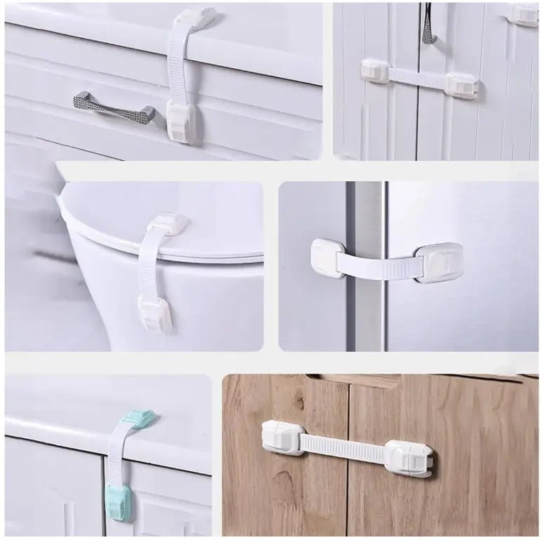 4 أقفال أمان للأطفال - Child Safety pinch Strap Locks 4 pack - Shopzz