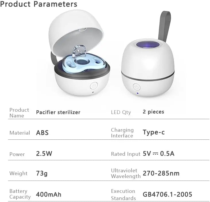 جهاز تعقيم اللهاية - Portable UV Dummy Sterilizer - Shopzz