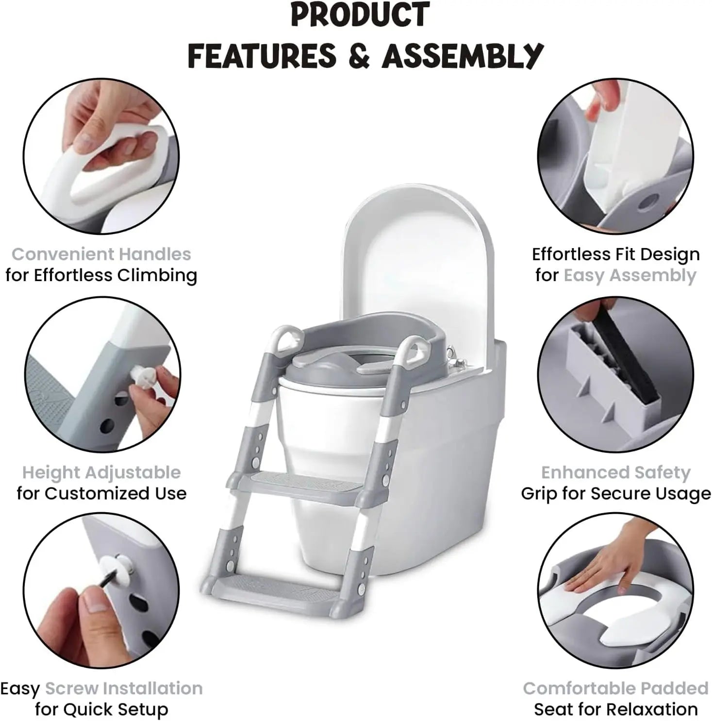 قاعدة تدريب الحمام للأطفال مع سلم – Potty Training Seat - Shopzz