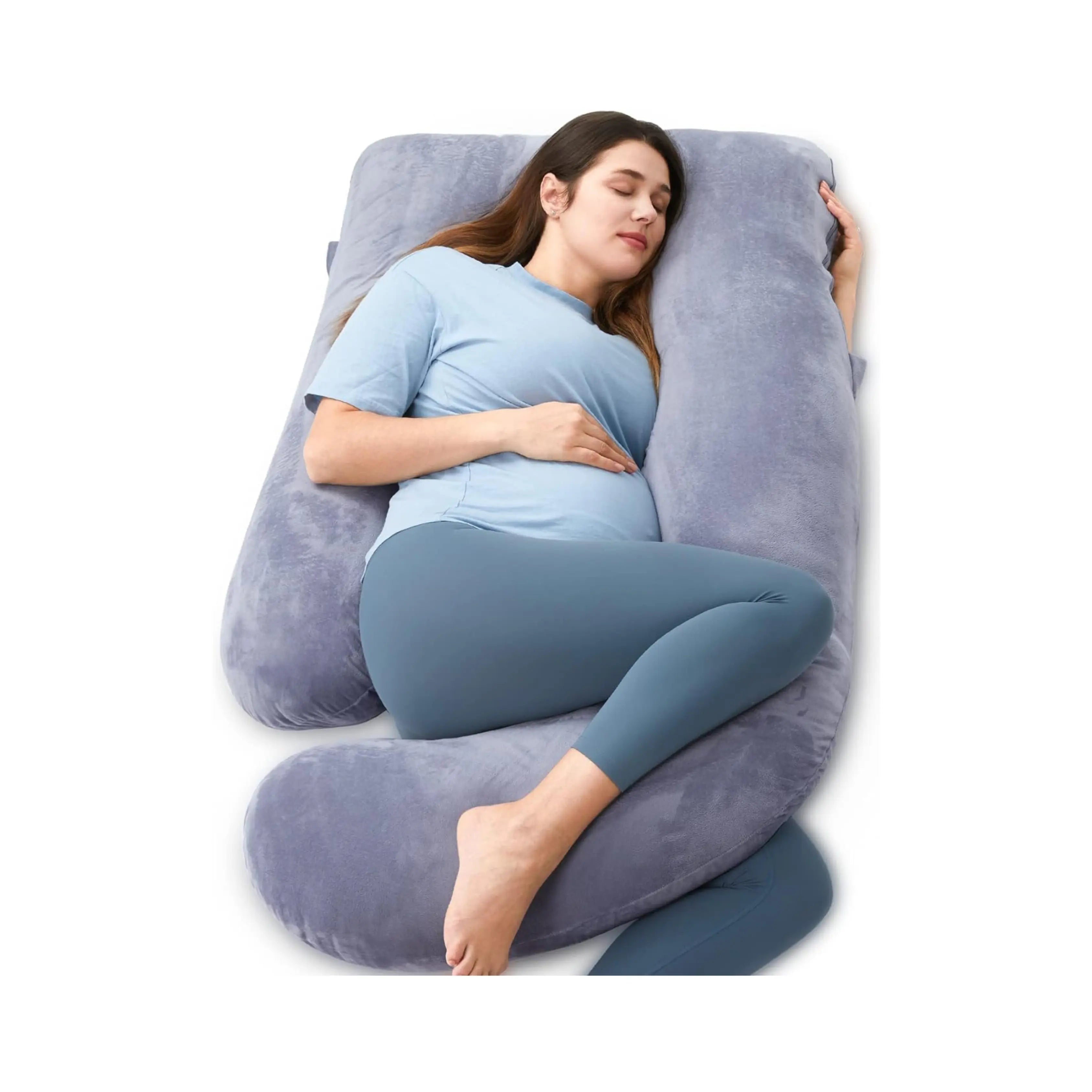 J Shaped Pregnancy Pillow - Jوسادة الحمل على شكل - Omuma