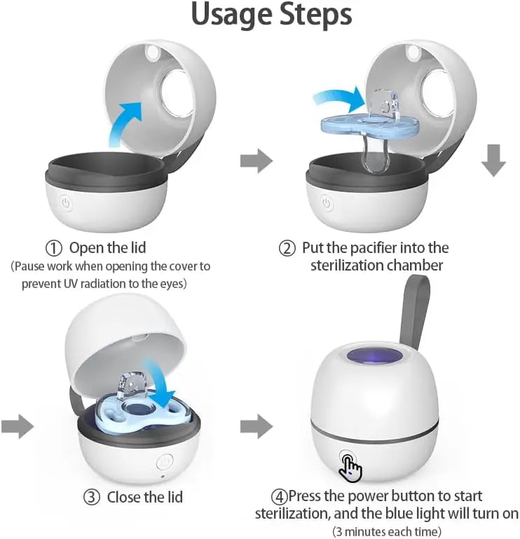 جهاز تعقيم اللهاية - Portable UV Dummy Sterilizer - Shopzz